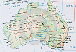 Map of Australia photo
