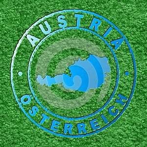 Map of Austria, Forest with Water Map