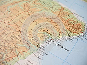 Map of Bahia, Brazil - 1