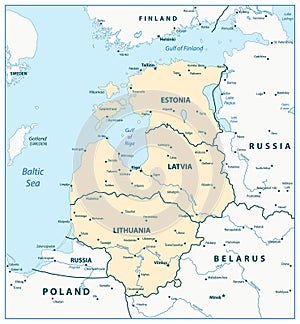 Map of the Baltic States
