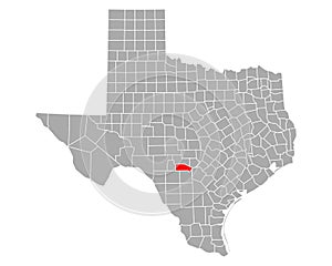 Map of Bandera in Texas photo