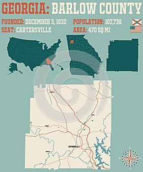 Map of in Barlow County Georgia