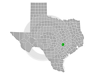 Map of Bastrop in Texas