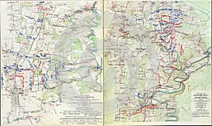 Map of battles of Winchester, Fishers Hill and Cedar Creek, 1864