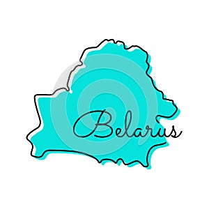 Map of Belarus Vector Design Template.