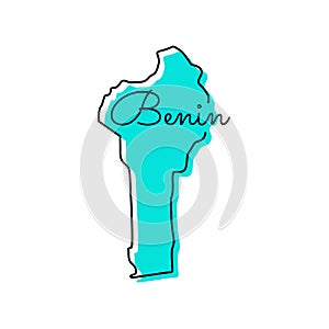 Map of Benin Vector Design Template.