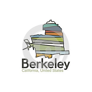 Map Of Berkeley City Modern Creative Design