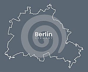 Map of Berlin, Germany - Urban borders map