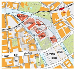 Map of the Berlin museum island