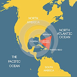 Map of the Bermuda triangle