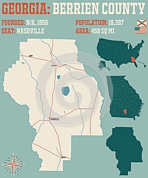 Map of in Berrien County Georgia