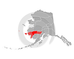 Map of Bethel in Alaska