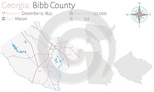 Map of in Bibb County Georgia