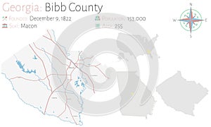 Map of in Bibb County Georgia photo