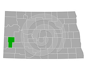 Map of Billings in North Dakota photo
