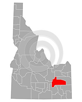 Map of Bingham in Idaho