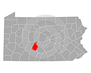 Map of Blair in Pennsylvania