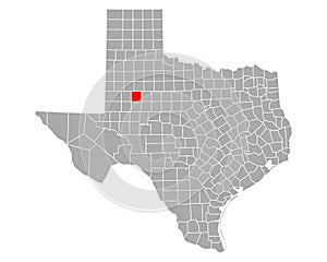 Map of Borden in Texas