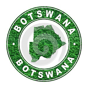 Map of Botswana, CO2 emission concept