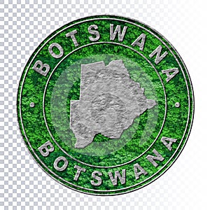 Map of Botswana, Environment Concept, CO2 emission concept