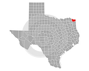 Map of Bowie in Texas