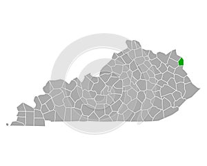 Map of Boyd in Kentucky photo