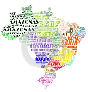 Map brazil photo