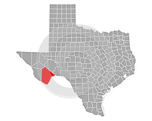 Map of Brewster in Texas photo