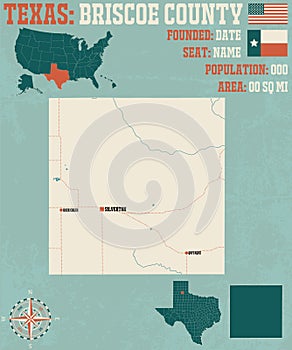 Map of Briscoe county in Texas