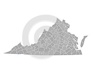 Map of Bristol in Virginia photo