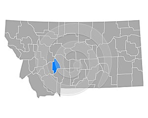 Map of Broadwater in Montana