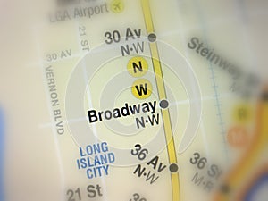 Map of Broadway metro station
