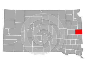 Map of Brookings in South Dakota