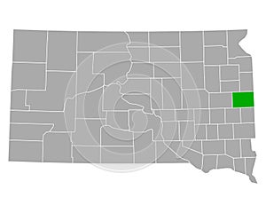 Map of Brookings in South Dakota