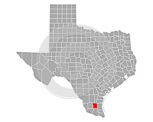 Map of Brooks in Texas