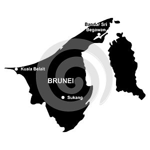 Map of brunei darussalam