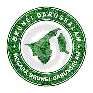 Map of Brunei Darussalam, CO2 emission concept