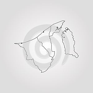 Map of Brunei