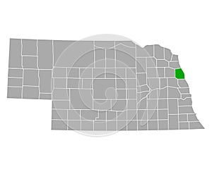 Map of Burt in Nebraska