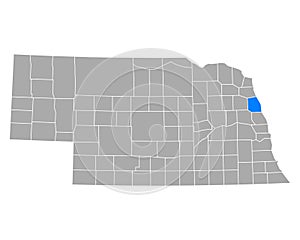 Map of Burt in Nebraska