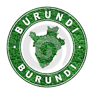 Map of Burundi, CO2 emission concept