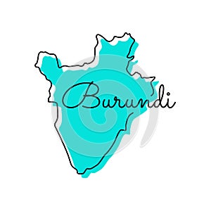 Map of Burundi Vector Design Template.