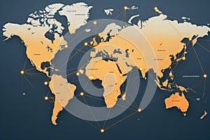 Map business travel earth concept global connect world globe internet web technology networking background