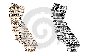 Map of California - vector illustration