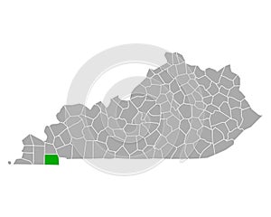 Map of Calloway in Kentucky photo