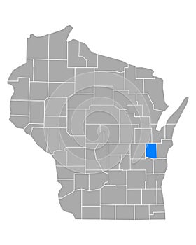 Map of Calumet in Wisconsin