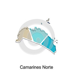 Map of Camarines Norte modern design, Philippines map illustration vector Design Template