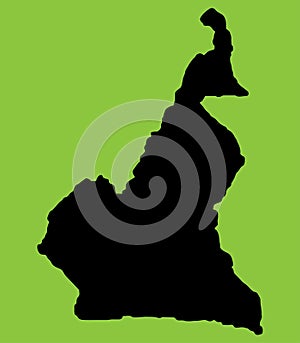 Map Cameroon silhouette Vector illustration Eps 10