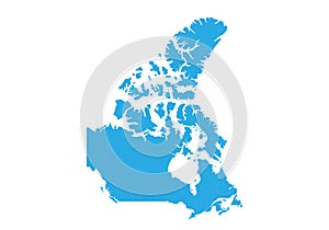 Map of canada. High detailed vector map - canada.