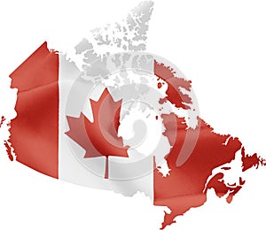 Canada Map with Flag